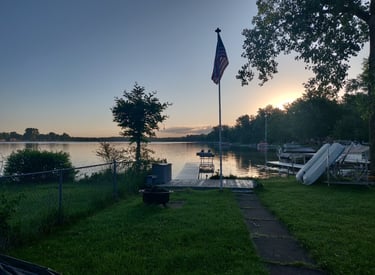 Lake view with paddleboat vrbo airbnb dock short term rental