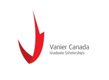 Stylized red 'V' logo representing Vanier Canada Graduate Scholarships, emphasizing leadership