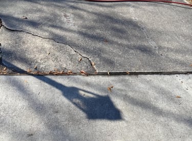 Power washed concrete