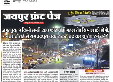 Jaipur’s Mahal Road Revolution: 9 Km Signal-Free, 20 Minutes Saved, and a U-Turn Towards the Future