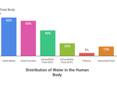 Distibution of water in humans
