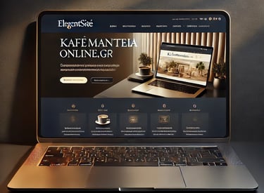 Παρουσίαση του έργου kafemanteiaonline.gr από το ElegantSite – επαγγελματική κατασκευή ιστοσελίδας.