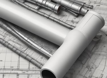 Two copper pipes run vertically between wooden slats and concrete. The pipes are shiny and metallic, while the surrounding wall has a rustic look with exposed wood and cement.