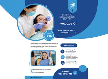 a flyer for a dental clinic