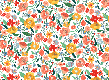 a floral pattern of flowers and leaves