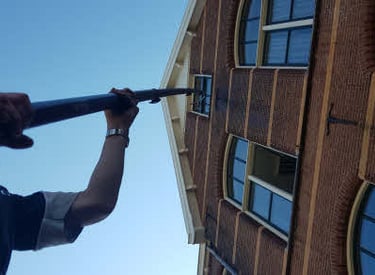 Ook op hoogte kunnen wij met ons tele was systeem erbij