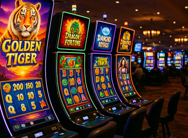 claratech's screens for slot machines in the casino