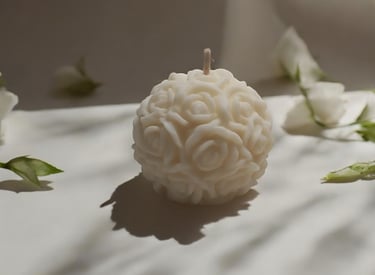 Rose ball candle