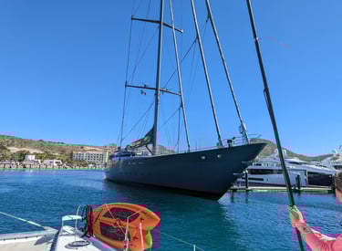 Sailboat at anchor
