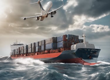 brown and red shipping containers