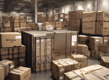 brown and red shipping containers