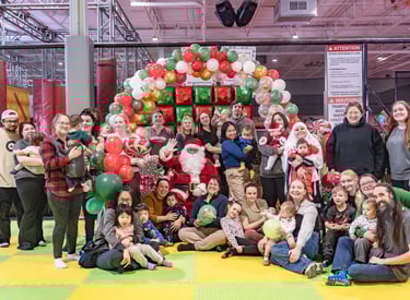 Group shot of the Island Bloom Christmas Party