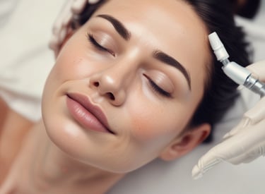 woman wearing blue robe lying with cucumber on eye