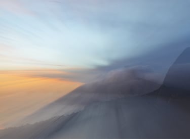 abstract photo a mountain view of a mountain range with a mountain in the background