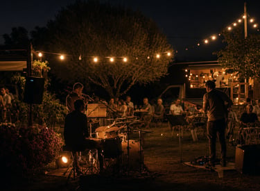 Foto der Atmosphäre der Konzertreihe Jazz I Vi im ES CUB von Celler Mesquida Mora mit Jazzkonzerten,