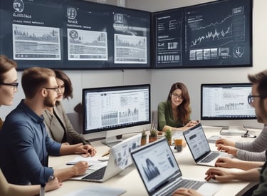 A vibrant graphic showcasing social media platforms and engagement.