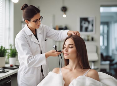 A professional administering Botox in a modern clinic.