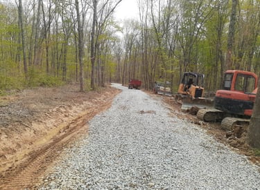 land clearing job and driveway build
