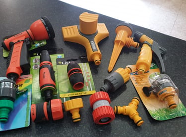 accesorios de riego accesorios de manguera, pistolas de regar y aspersores