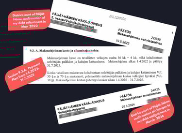 Debt Adjustment application accepted