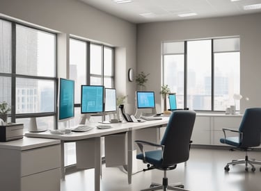 A futuristic and digital-themed image features a stylized circuit board with the words 'Open AI' in bold, glowing letters. Above it is a design that resembles an AI or robot face with neon accents. The background consists of a network of interconnected blue lines and nodes, suggesting themes of technology and connectivity.