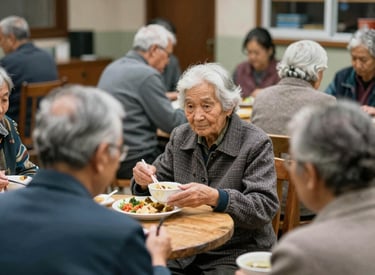 a restaurant filled with lots of people sitting at tables