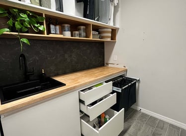 Picture of laundry renovation designed by White and Wood Custom Carpentry in Orlando Florida