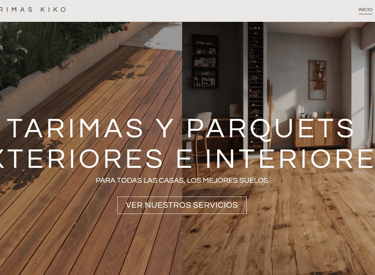 Captura de la web de Parquets y Tarimas Kiko