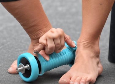 A collection of colorful 3D printed objects displayed on a wooden table.