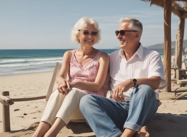 A modern, dimly lit interior with a sleek design dominated by large, criss-crossing ceiling lights. The reception area features a desk with red flowers and several people behind it. Large windows on the side let in some natural light, and the atmosphere is professional.