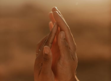 two hands touching