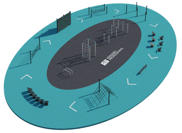 Parcours sportif et ludique pour enfants Kenguru Pro