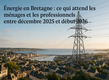 image ville Bretagne avec ligne à haute tension démontrative énergie Rennes Vannes