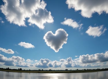 Two individuals are practicing a yoga or meditation session outdoors. The person in the foreground is standing with eyes closed, hands over the heart, conveying a sense of calm and focus. The background features a wooden building and autumn trees with golden leaves, under a soft, warm light.