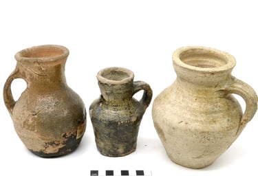 Medieval drinking jugs