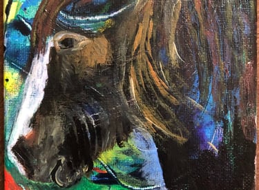 Painting of horse in acrylics