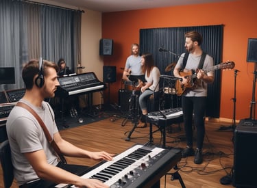 A scene from a music video shoot.