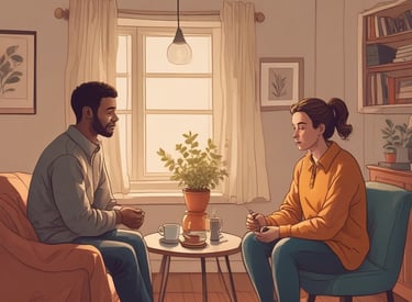 A serene landscape symbolizing a safe space for personal growth.