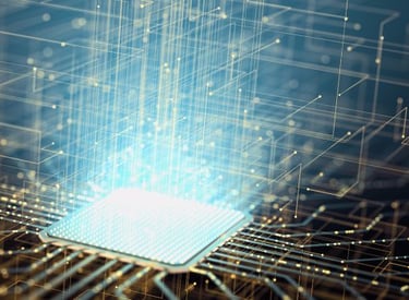 Artist impression of quantum processor