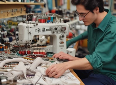 blue Alfa sewing machine