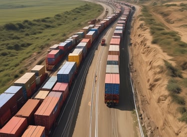 A detailed map showing trade routes between the UK and Francophone West Africa.