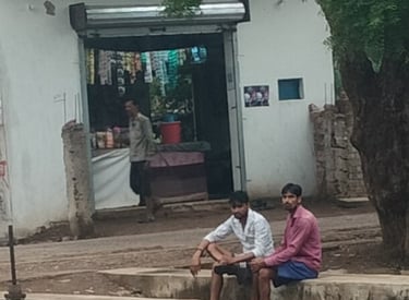 Image of people and shop