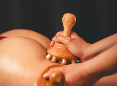 a woman getting a massage at a spa