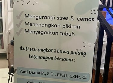 Ruang pertemuan offline untuk agenda relaksasi bersama.