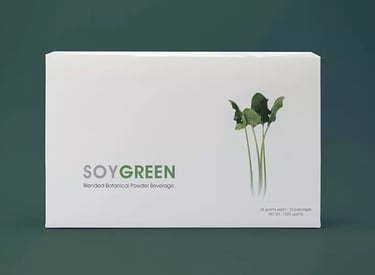 SoyGreen plant-based soy protein supplement box, our #1 bestseller for daily vitality.
