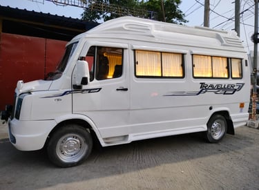 Force Tempo Traveller available for group and family trips from Sri Krishna Travels in Chennai.
