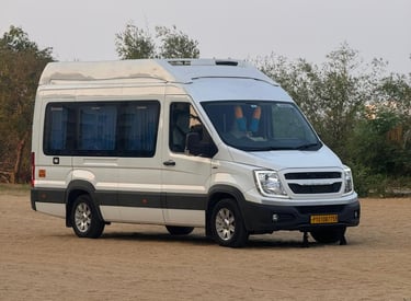 White Force Urbania parked, available for group travel in Chennai