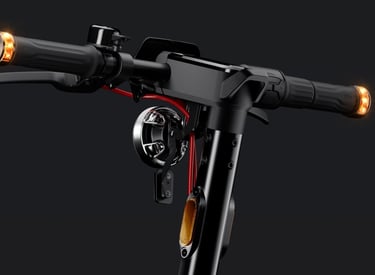 a bicycle with a light on it and a bicycle with a light on it