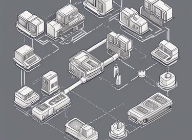 Screenshot of a sleek, modern business website with navy and blue accents on a dark background.