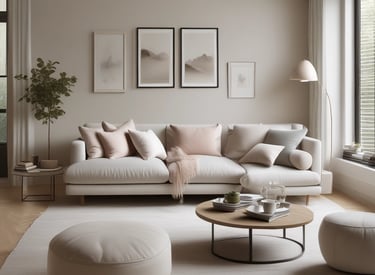 A modern workspace featuring sleek furniture and natural light.